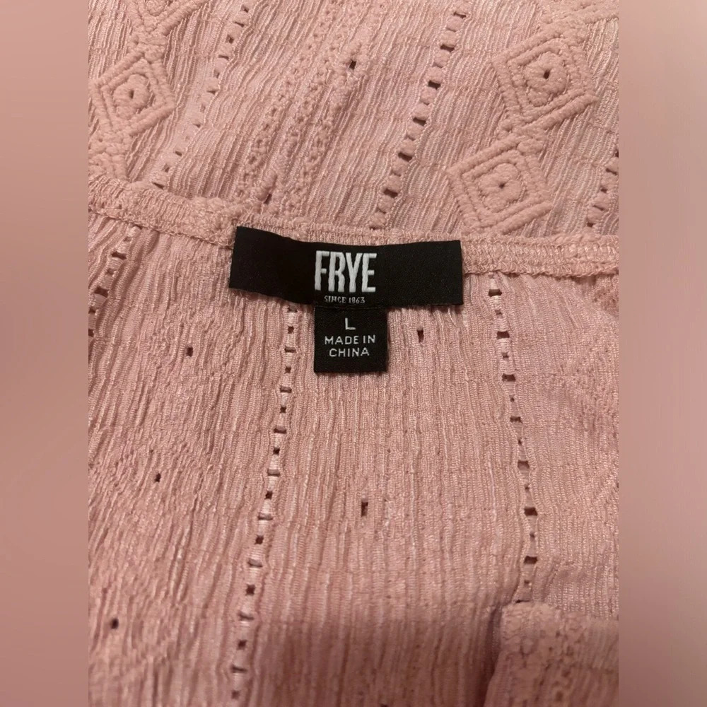 Frye Womens Textured Blousson Sleeve Boho Peasant Blouse - Picture 7 of 10